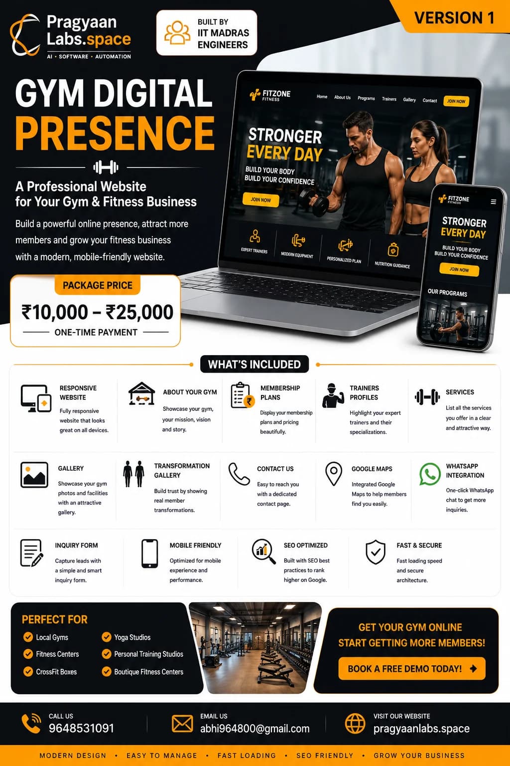 Gym & Fitness pricing plan 2